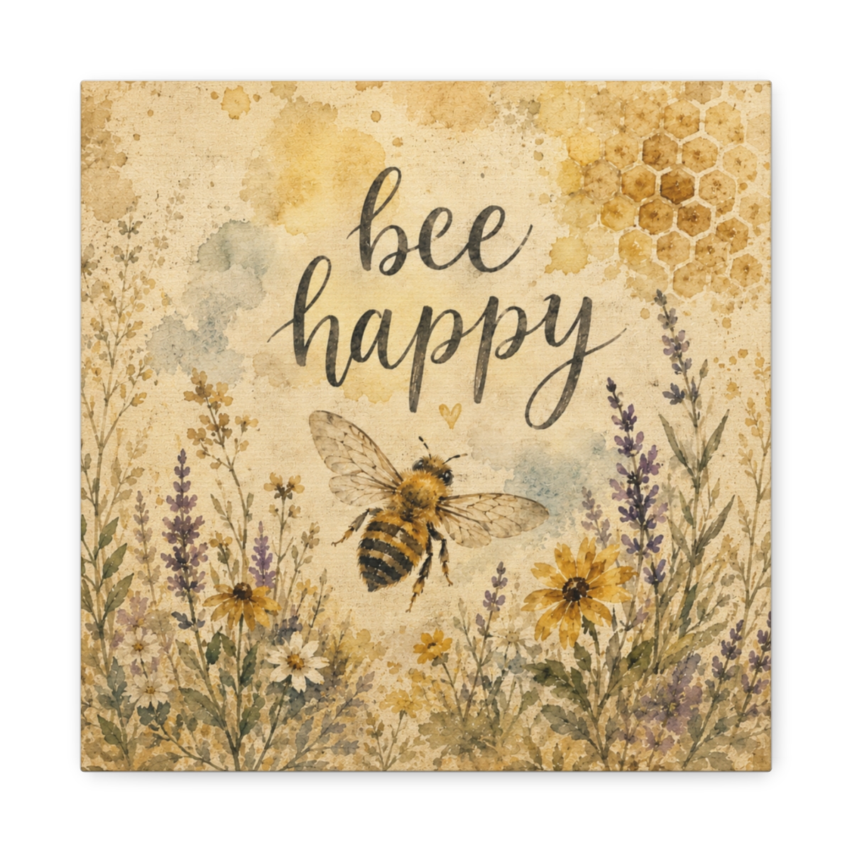 Bee Happy Canvas, view 2