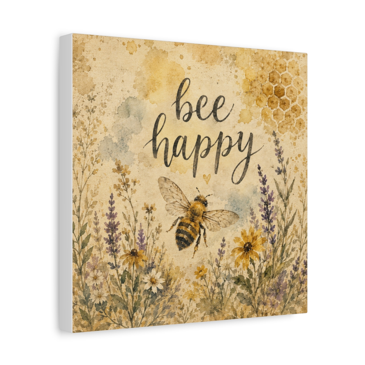 Bee Happy Canvas, view 3