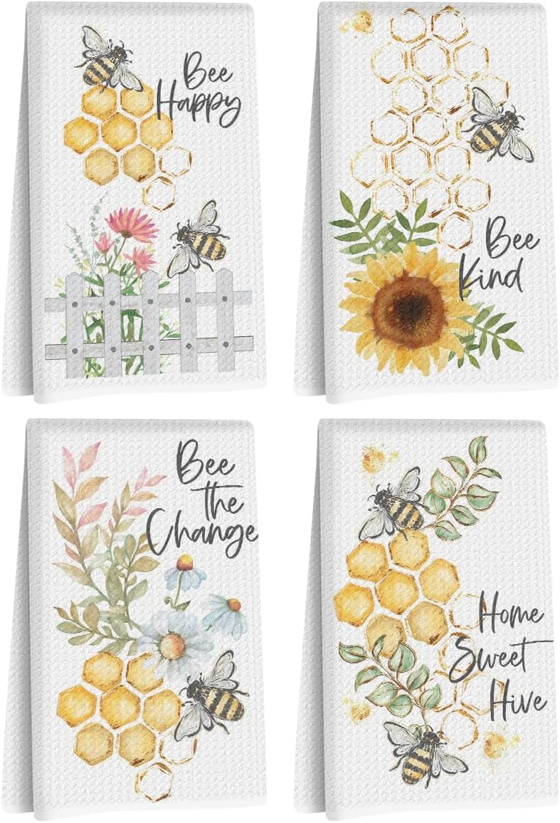 Bee Happy Dish Towel, view 2