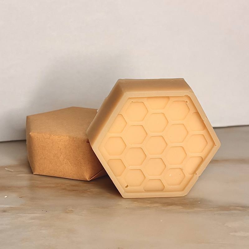 Honey and beeswax honeycomb soap bars